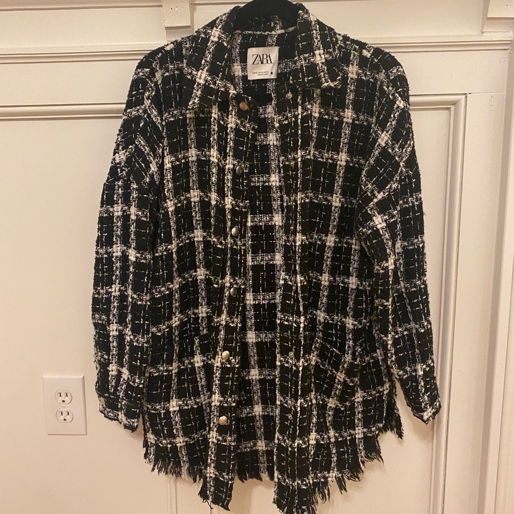 Zara Tweed Shirt Jacket ‘Shacket’